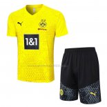 Tuta da Track del Borussia Dortmund Manga Corta 2023/24 Giallo - Pantalon Corto
