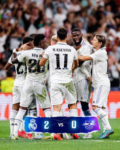 Real Madrid-Lipsia 2-0 in casa